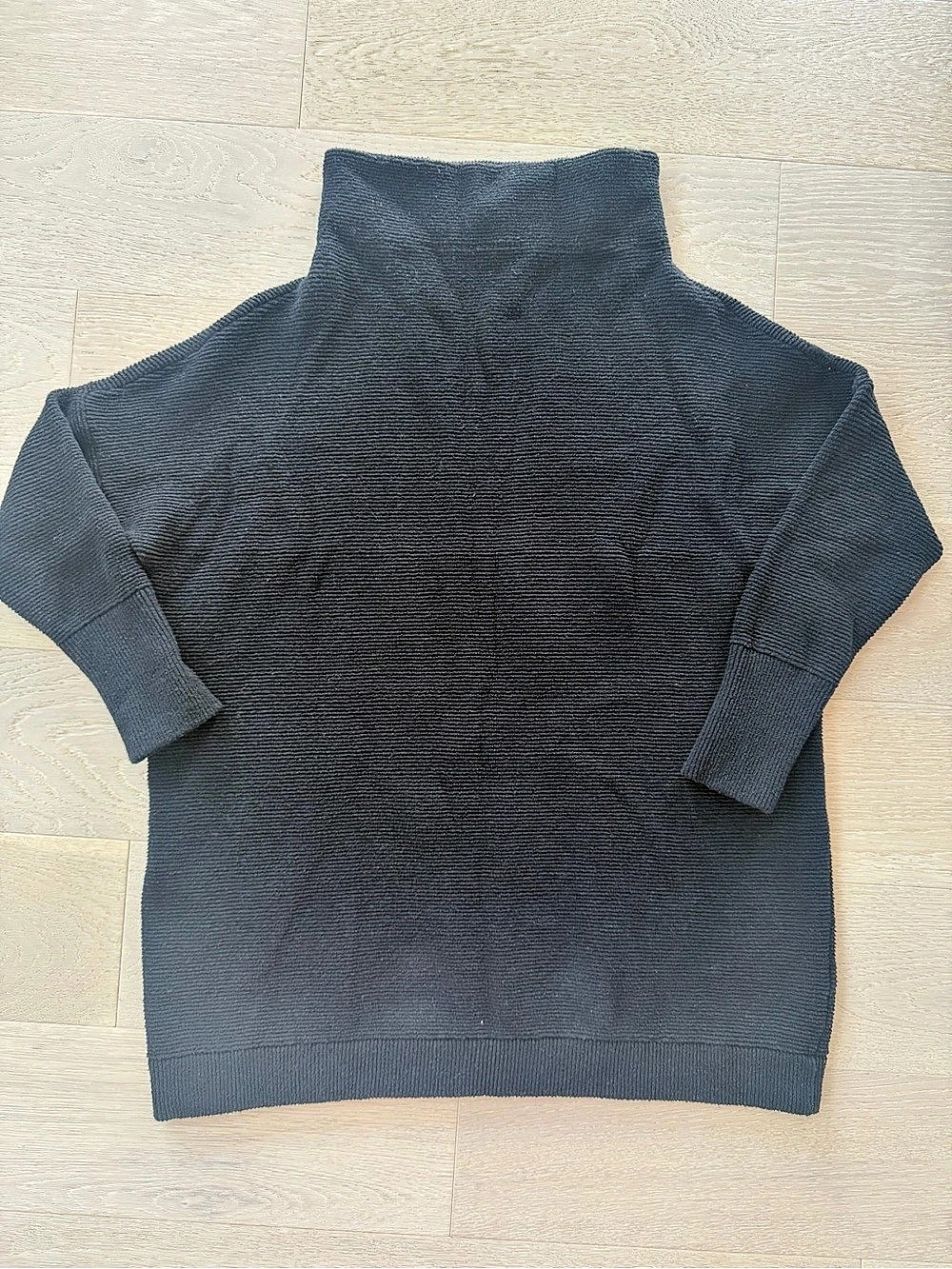Free People Ottoman Slouchy Tunic Black Turtleneck Small